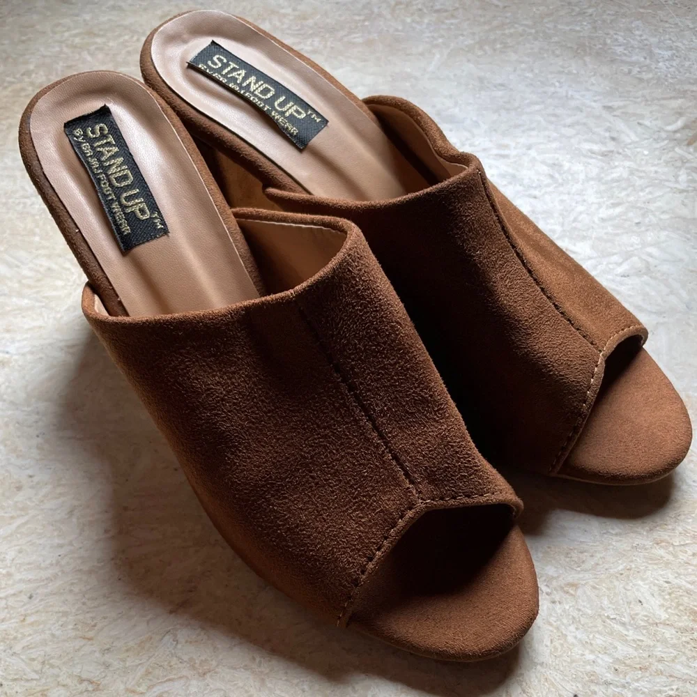 Tan Suede Mules - Picture 10 of 16